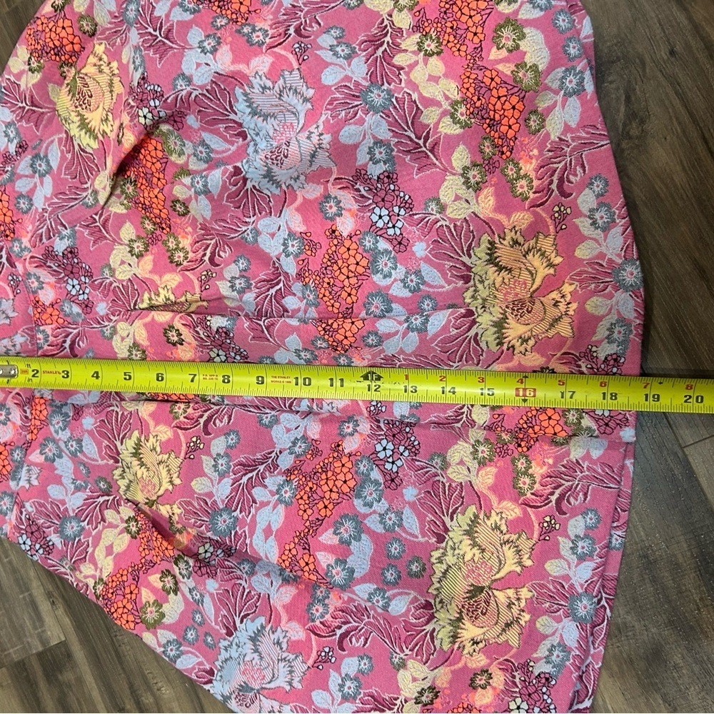 bebe Pink Floral A-Line Skirt - Picture 6 of 8